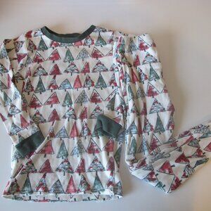 Burts Bees Kids Christmas Tree Holiday Pajama Set Size 7